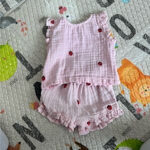 Girls' Roey Cotton Gauze Top & Bloomer Set - Baby